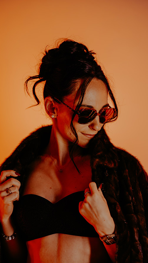 portrait femme en studio