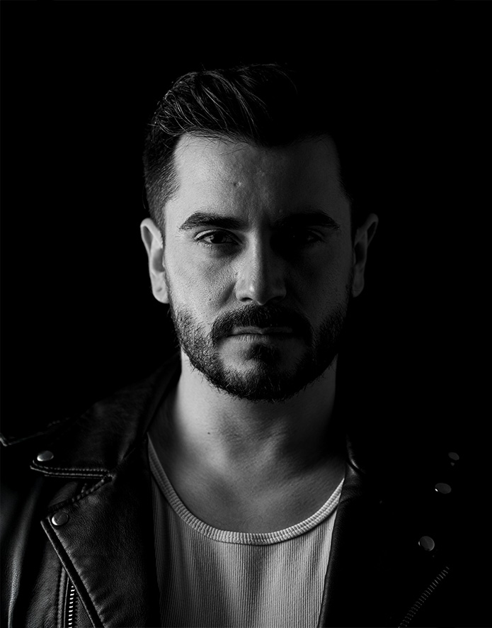 Shooting portrait noir et blanc en studio