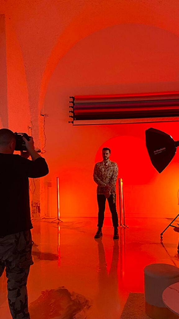 Setup Orange Pour Shooting Presskit En Studio