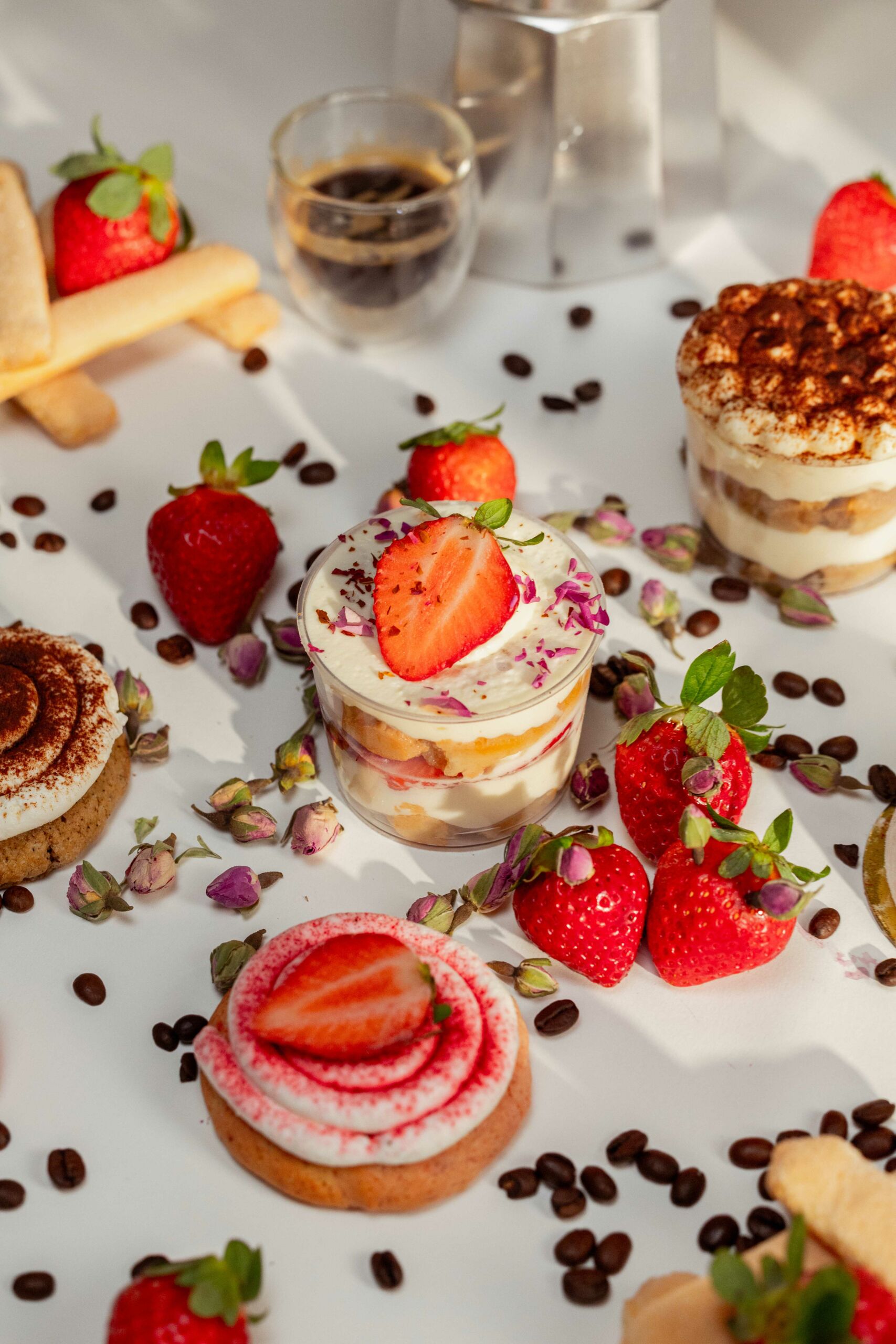 Topshot patisserie photo en studio